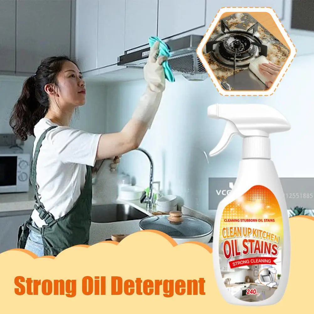 Kitchen Grease Cleaner Degreaser Remover for Stove Range Hood Tiles Effective Stain Removal Odor Free Home Cleaning Supplies