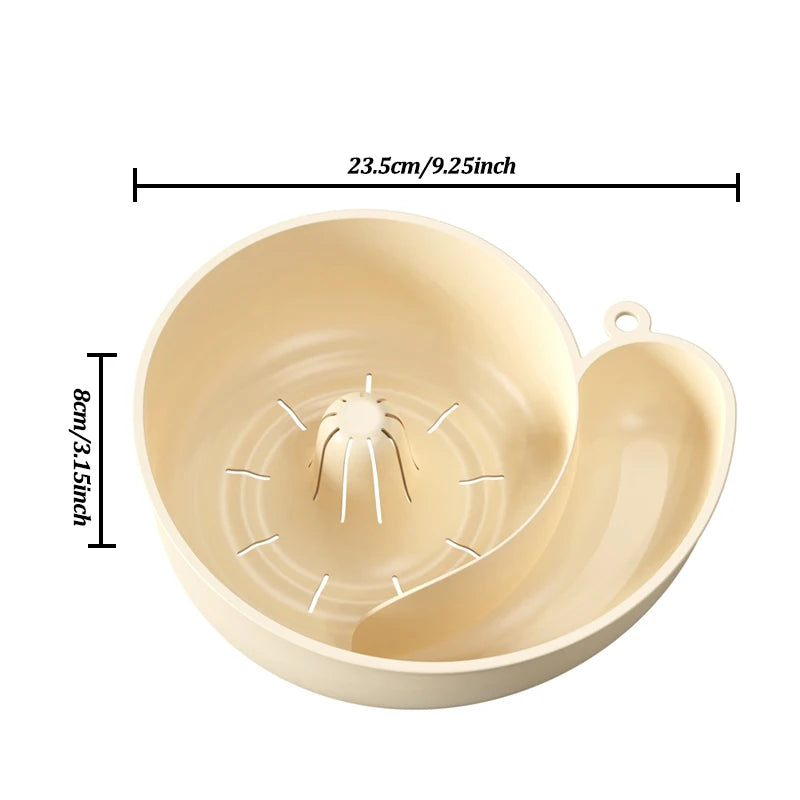 Spin Shape Automatic Vegetable Washing Household Fruit Drain Basket Reusable Kitchen Cleaning Filter Basket Tool Remove Stain